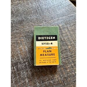 VINTAGE DIETZGEN 1/4" Scale Map Plan Measuring Drafting Tool + Box RARE 1715-4